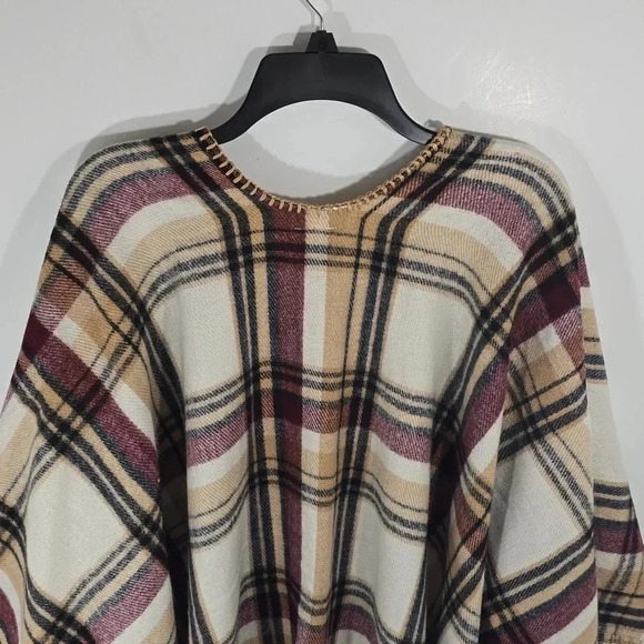 {Woolrich} Cozy Blanket Wrap Sienna Plaid One Size Dark Browns - Picture 5 of 12